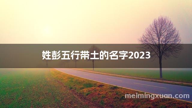 姓彭五行带土的名字2023