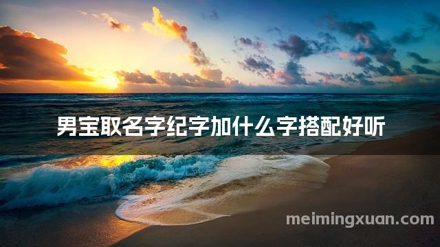 男宝取名字纪字加什么字搭配好听