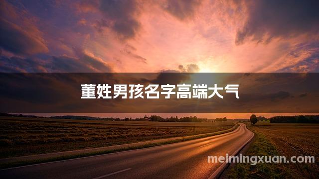 董姓男孩名字高端大气