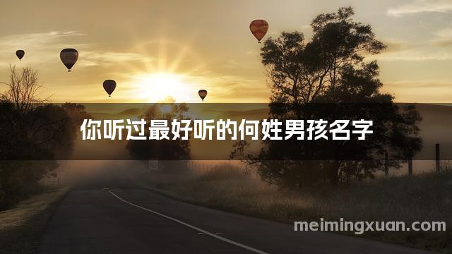 你听过最好听的何姓男孩名字