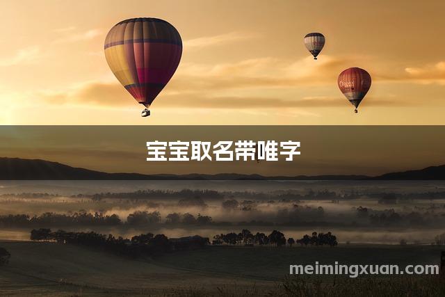宝宝取名带唯字